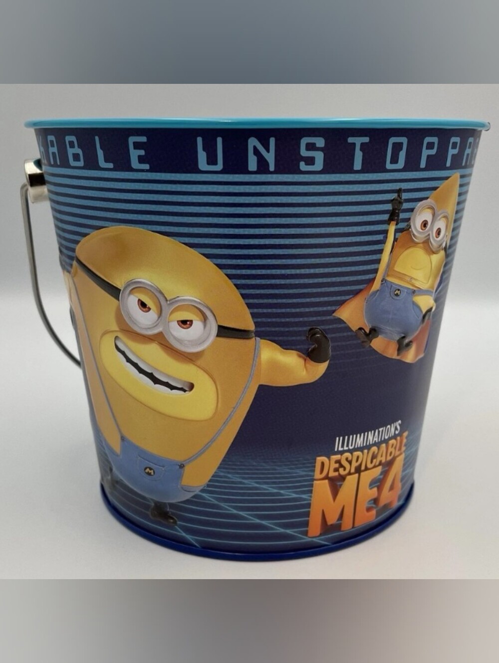 Universal Studios Despicable Me 4 Minions Tin Popcorn Bucket